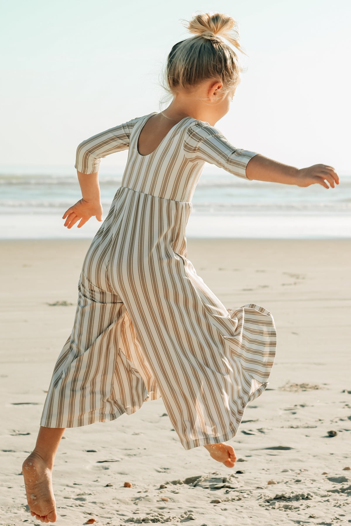 INDIE BLUE Romper Rita Romper (ash stripe) FINAL SALE