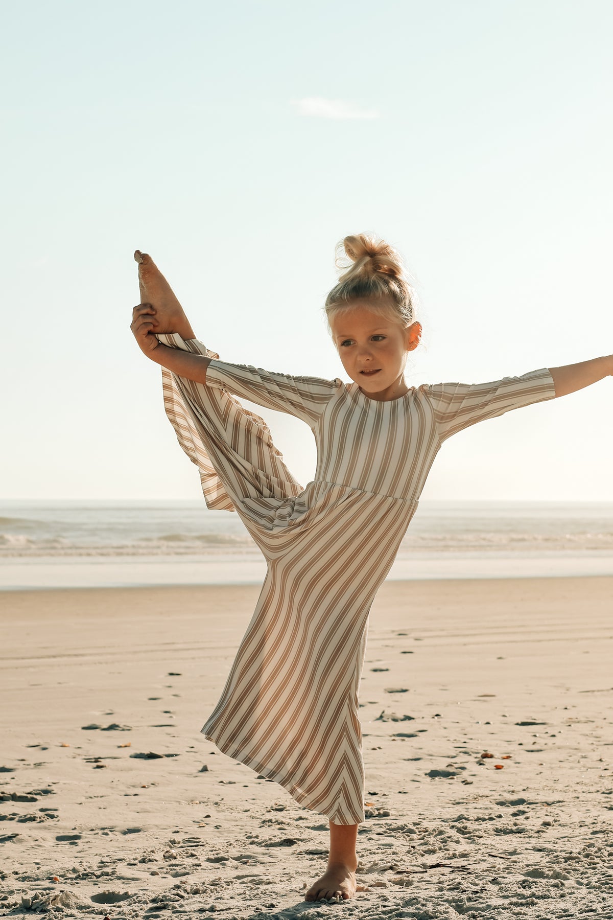 INDIE BLUE Romper Rita Romper (ash stripe) FINAL SALE