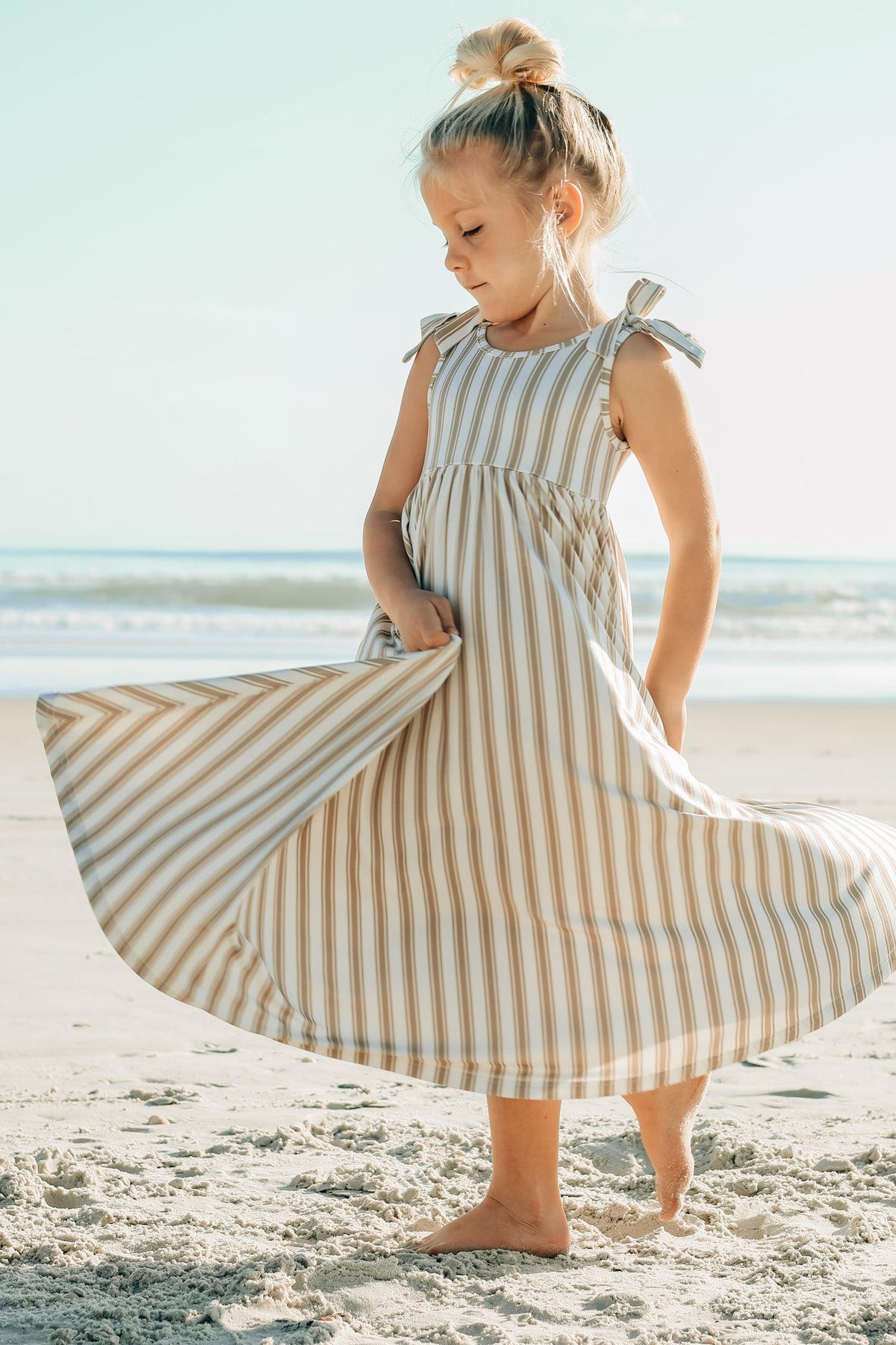 INDIE BLUE Dresses Liza Maxi Dress (ash stripe)