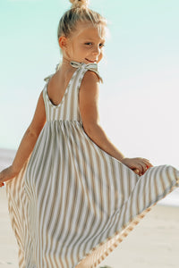 INDIE BLUE Dresses Liza Maxi Dress (ash stripe)