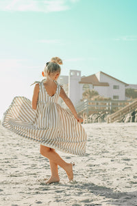 INDIE BLUE Dresses Liza Maxi Dress (ash stripe)