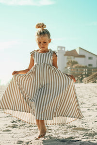 INDIE BLUE Dresses Liza Maxi Dress (ash stripe)