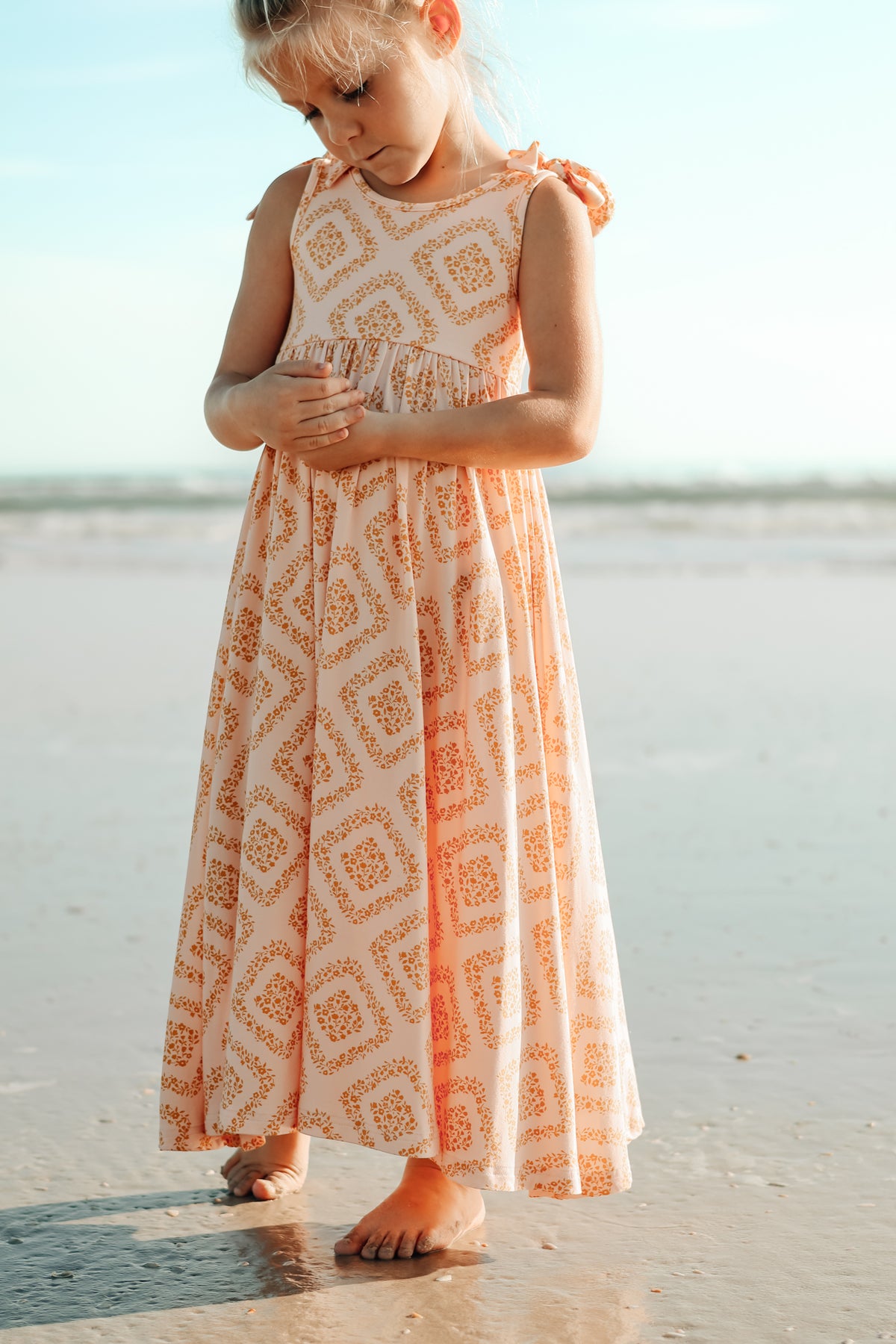 INDIE BLUE Dresses Liza Maxi Dress (floral diamond) FINAL SALE