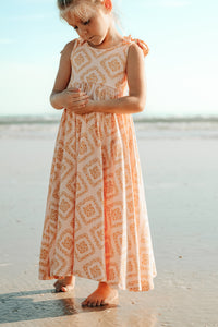 INDIE BLUE Dresses Liza Maxi Dress (floral diamond) FINAL SALE