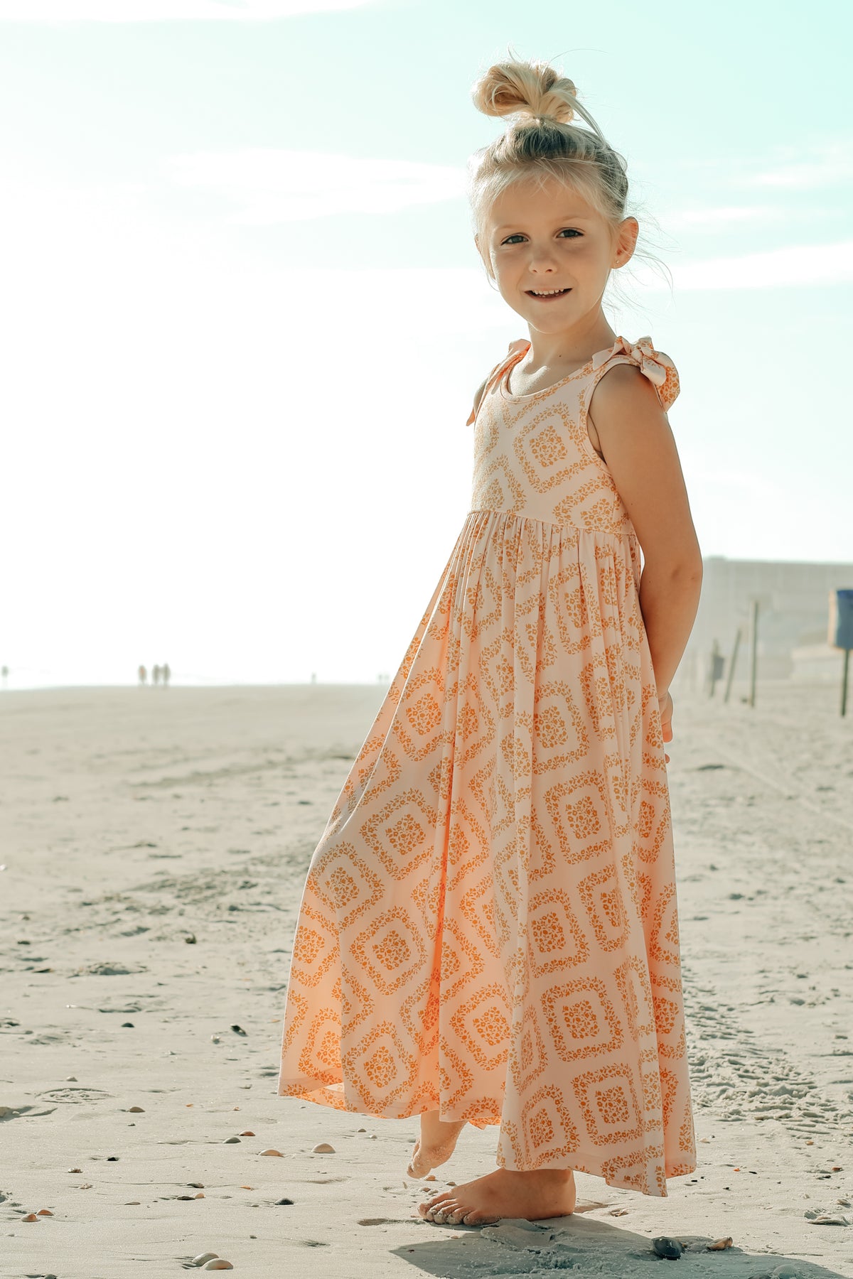 INDIE BLUE Dresses Liza Maxi Dress (floral diamond) FINAL SALE