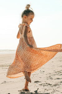 INDIE BLUE Dresses Liza Maxi Dress (floral diamond) FINAL SALE