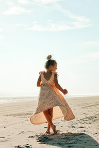 INDIE BLUE Dresses Liza Maxi Dress (floral diamond) FINAL SALE