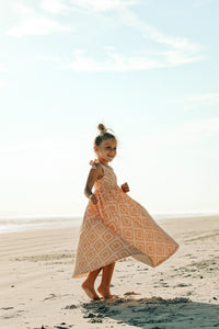 INDIE BLUE Dresses Liza Maxi Dress (floral diamond) FINAL SALE