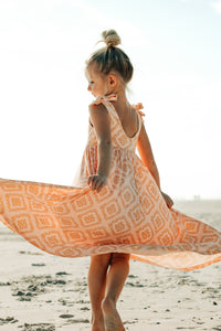 INDIE BLUE Dresses Liza Maxi Dress (floral diamond) FINAL SALE