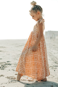 INDIE BLUE Dresses Liza Maxi Dress (floral diamond) FINAL SALE