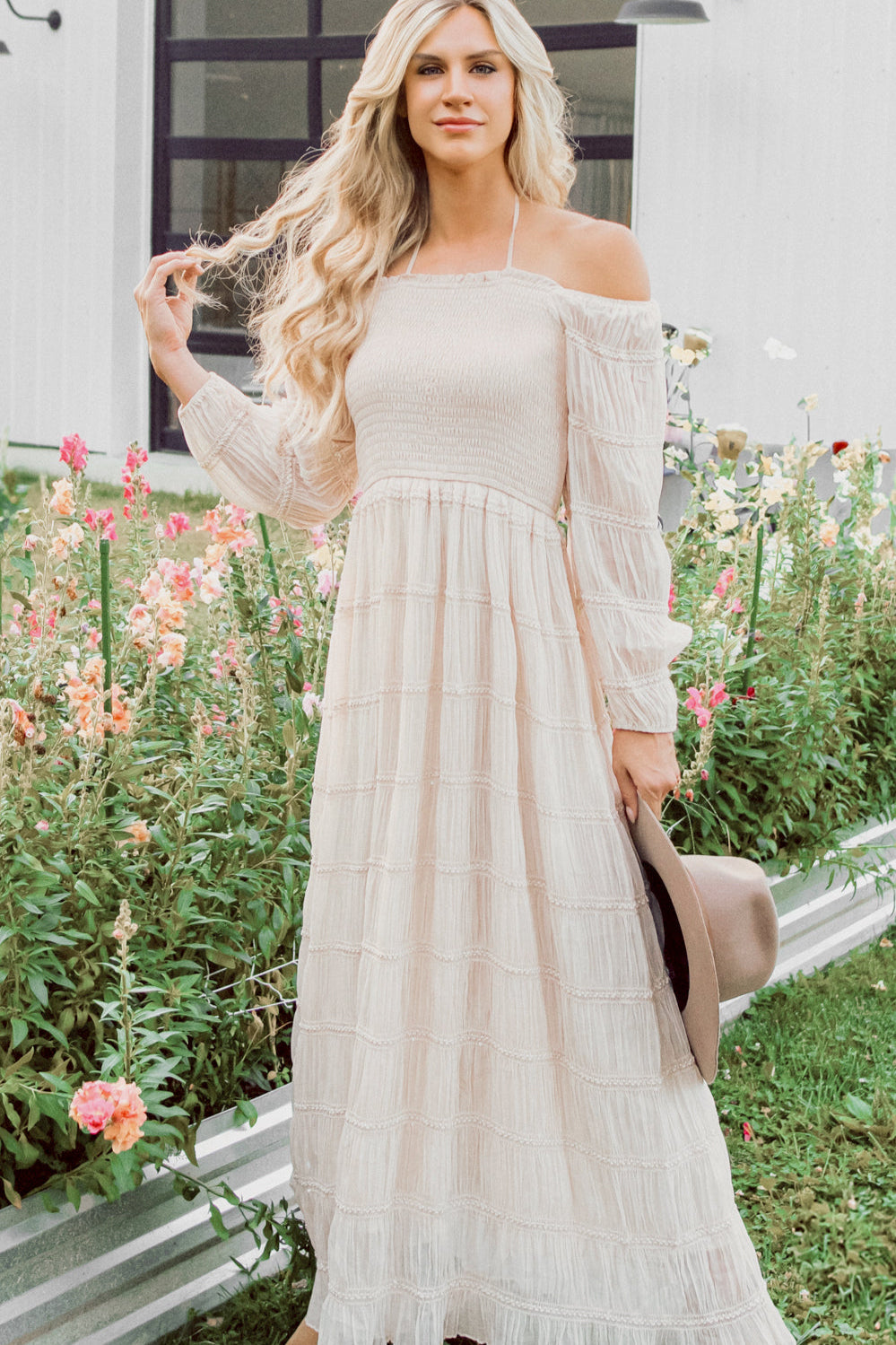 INDIE BLUE Women Women's Pippa Maxi (natural chiffon)