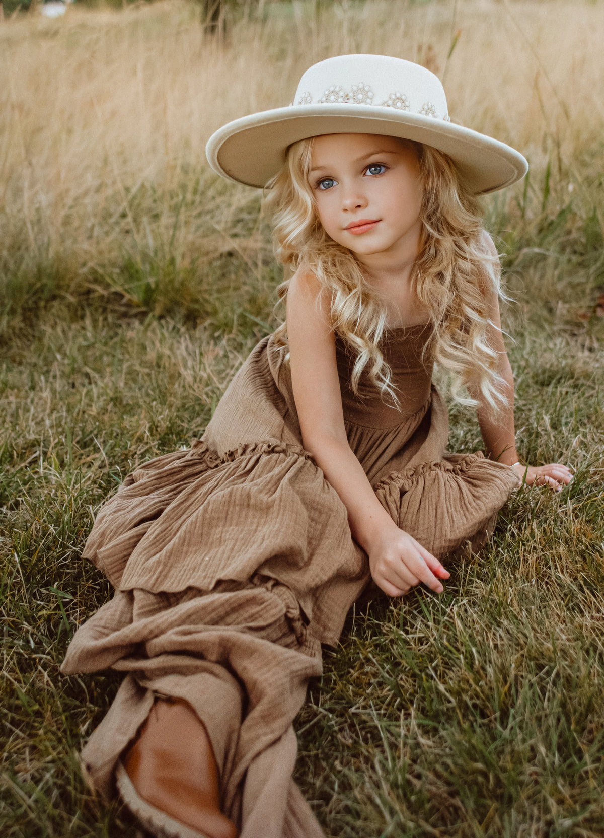 INDIE BLUE Dresses Wendy Dress (mocha muslin)