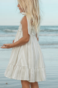 INDIE BLUE Dresses Evie Tunic Dress (desert stripe linen)