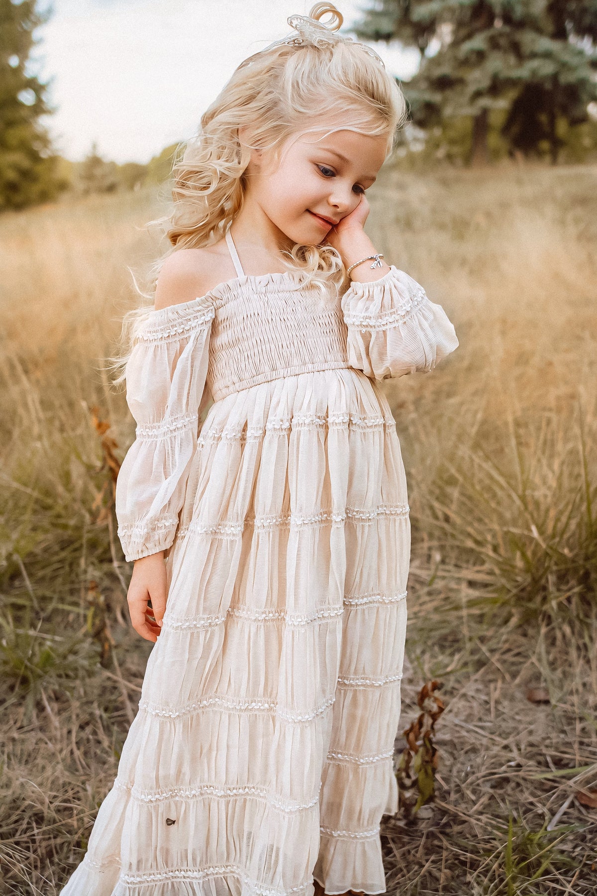 INDIE BLUE Dresses Pippa Maxi (natural chiffon)