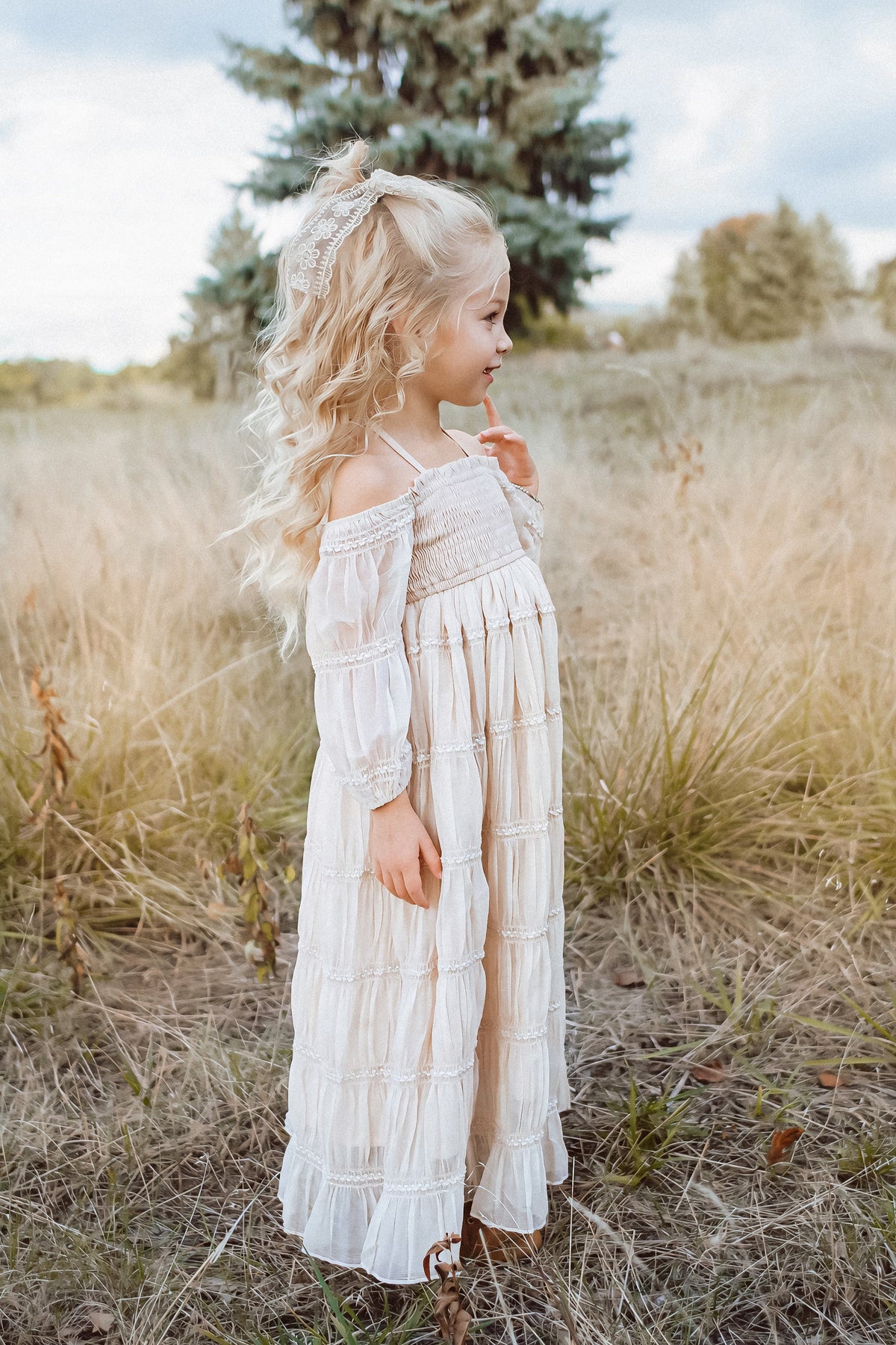 INDIE BLUE Dresses Pippa Maxi (natural chiffon)