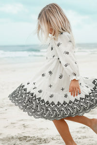 INDIE BLUE Dresses Mira Dress (embroidered diamond)