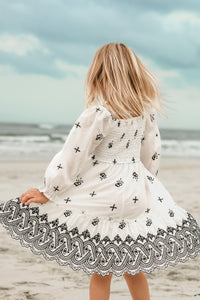 INDIE BLUE Dresses Mira Dress (embroidered diamond)