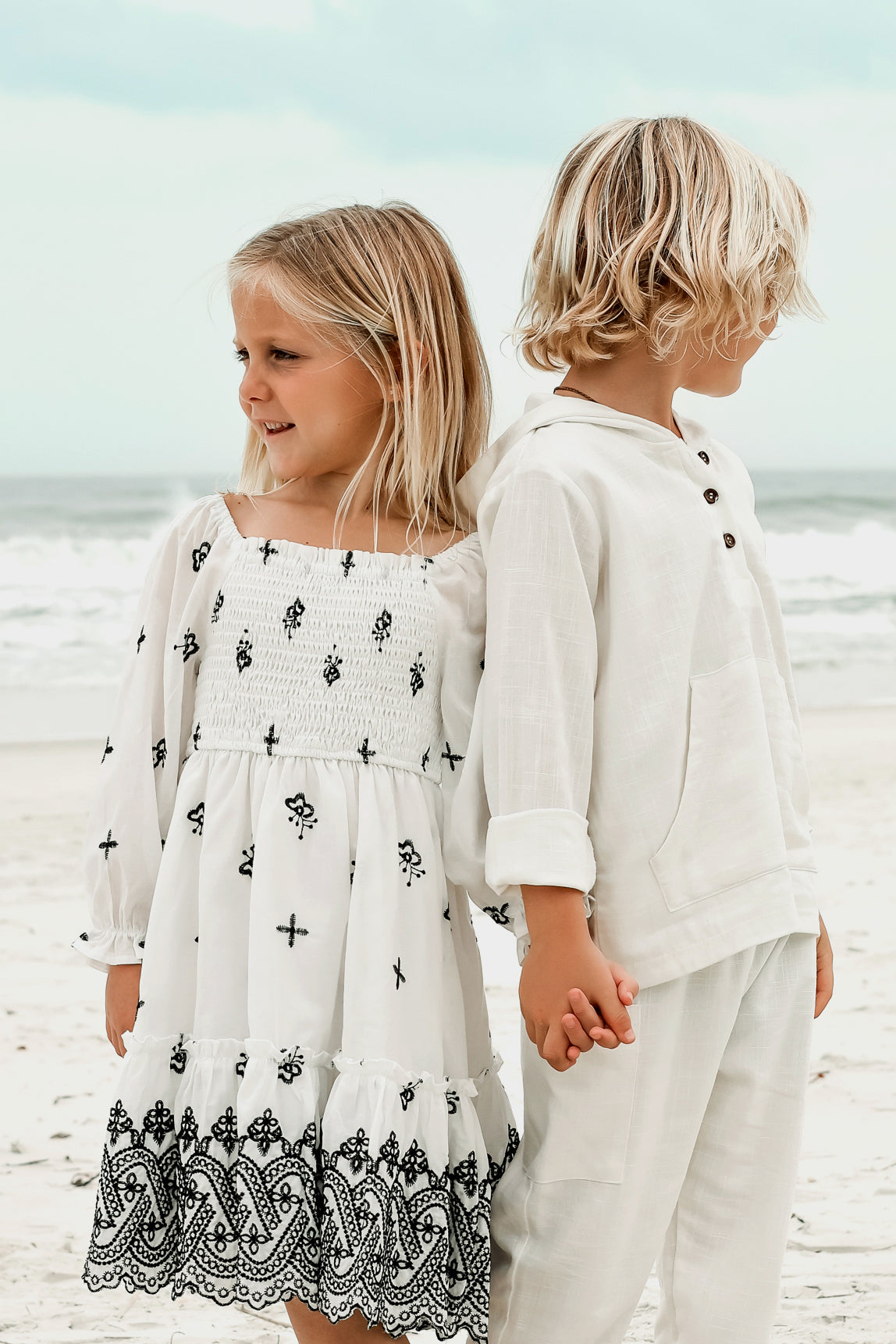 INDIE BLUE Dresses Mira Dress (embroidered diamond)