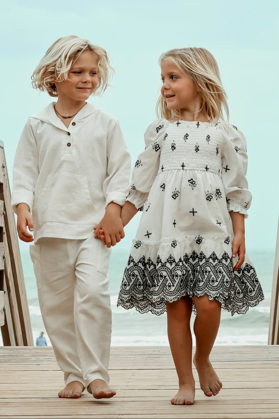 INDIE BLUE Dresses Mira Dress (embroidered diamond)