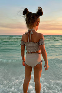 INDIE BLUE SWIM Smocked Sleeve Set (ash)