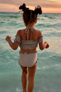 INDIE BLUE SWIM Smocked Sleeve Set (ash)