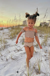 INDIE BLUE SWIM Smocked Sleeve Set (ash)