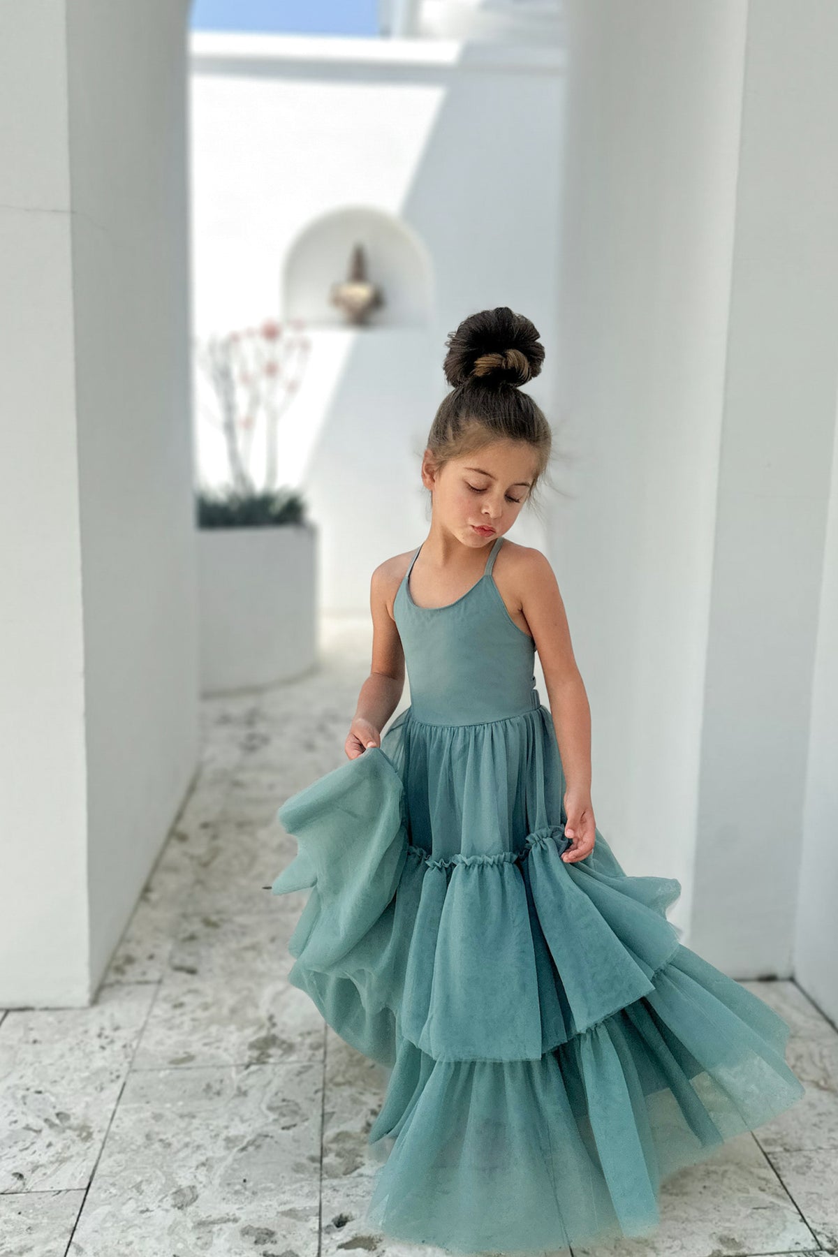 INDIE BLUE Dresses Wendy Dress (soft teal tulle)