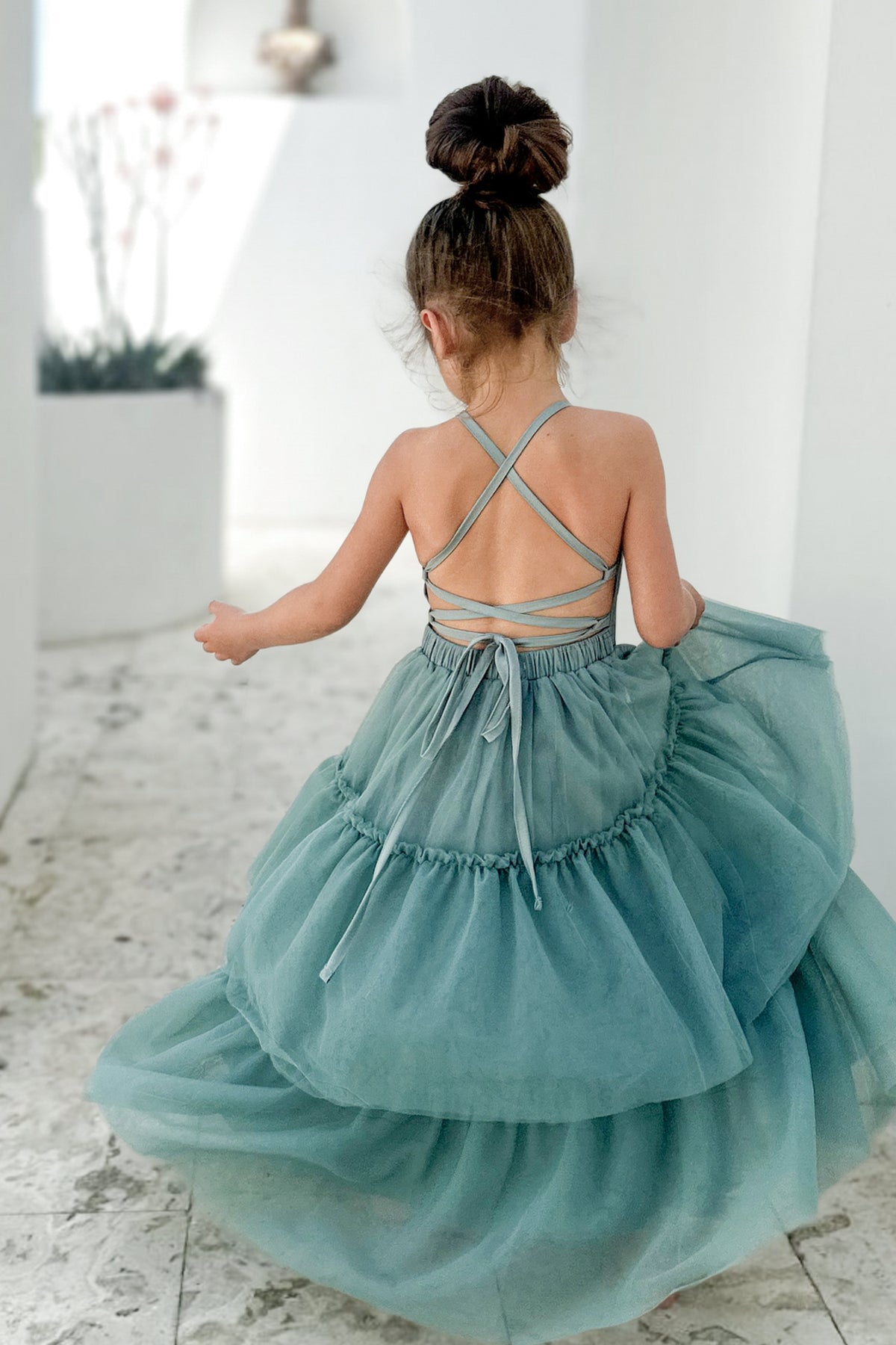 INDIE BLUE Dresses Wendy Dress (soft teal tulle)