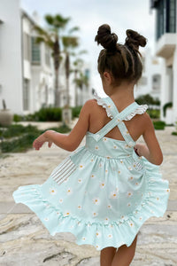 INDIE BLUE Dresses Bree Crossback Dress (daisy) FINAL SALE