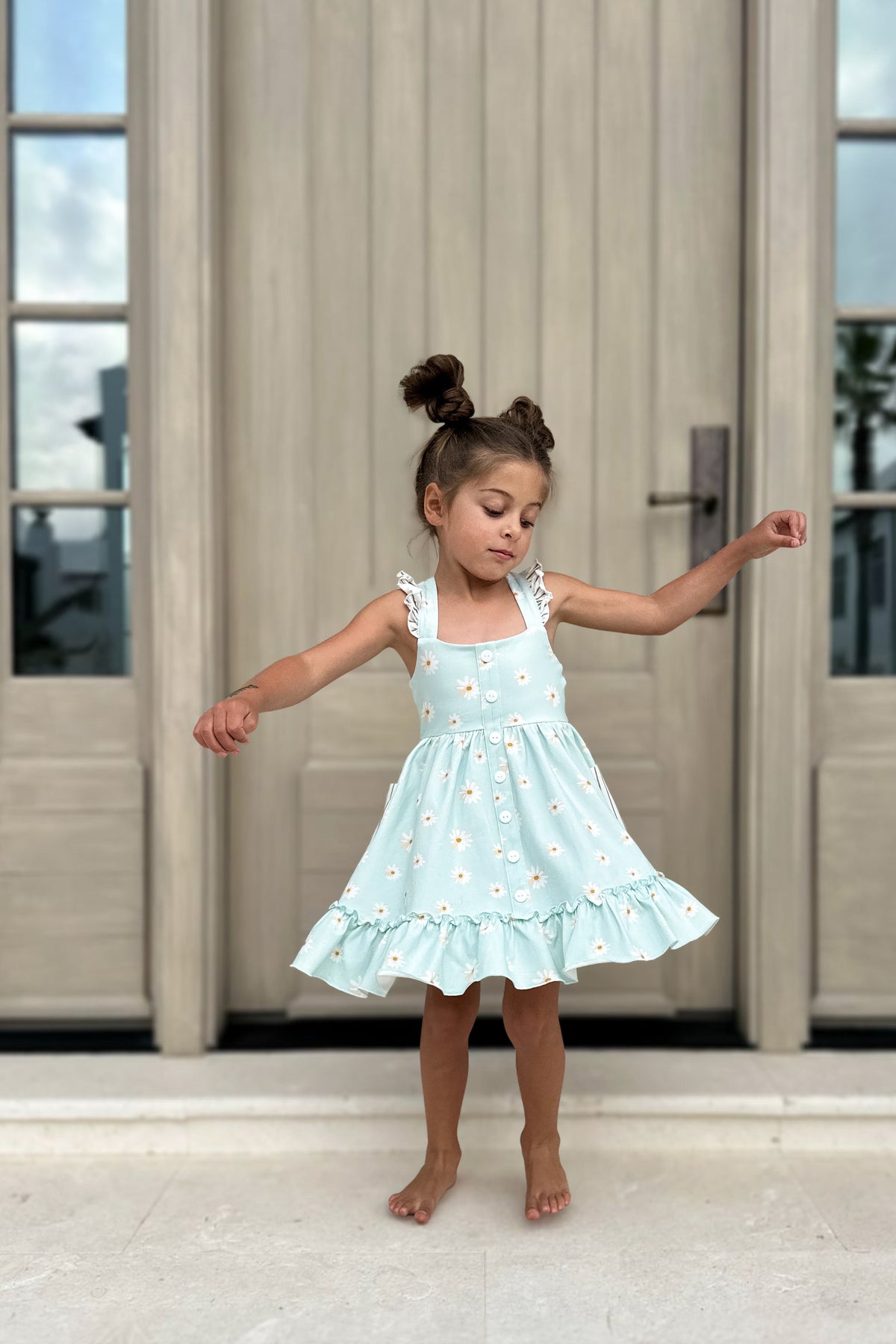 INDIE BLUE Dresses Bree Crossback Dress (daisy) FINAL SALE