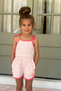 INDIE BLUE Romper Piper Petal Romper (ditzy pink floral) FINAL SALE