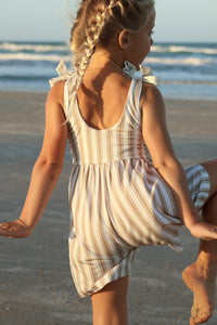 INDIE BLUE Romper Rita Shortie Romper (ash stripe) FINAL SALE
