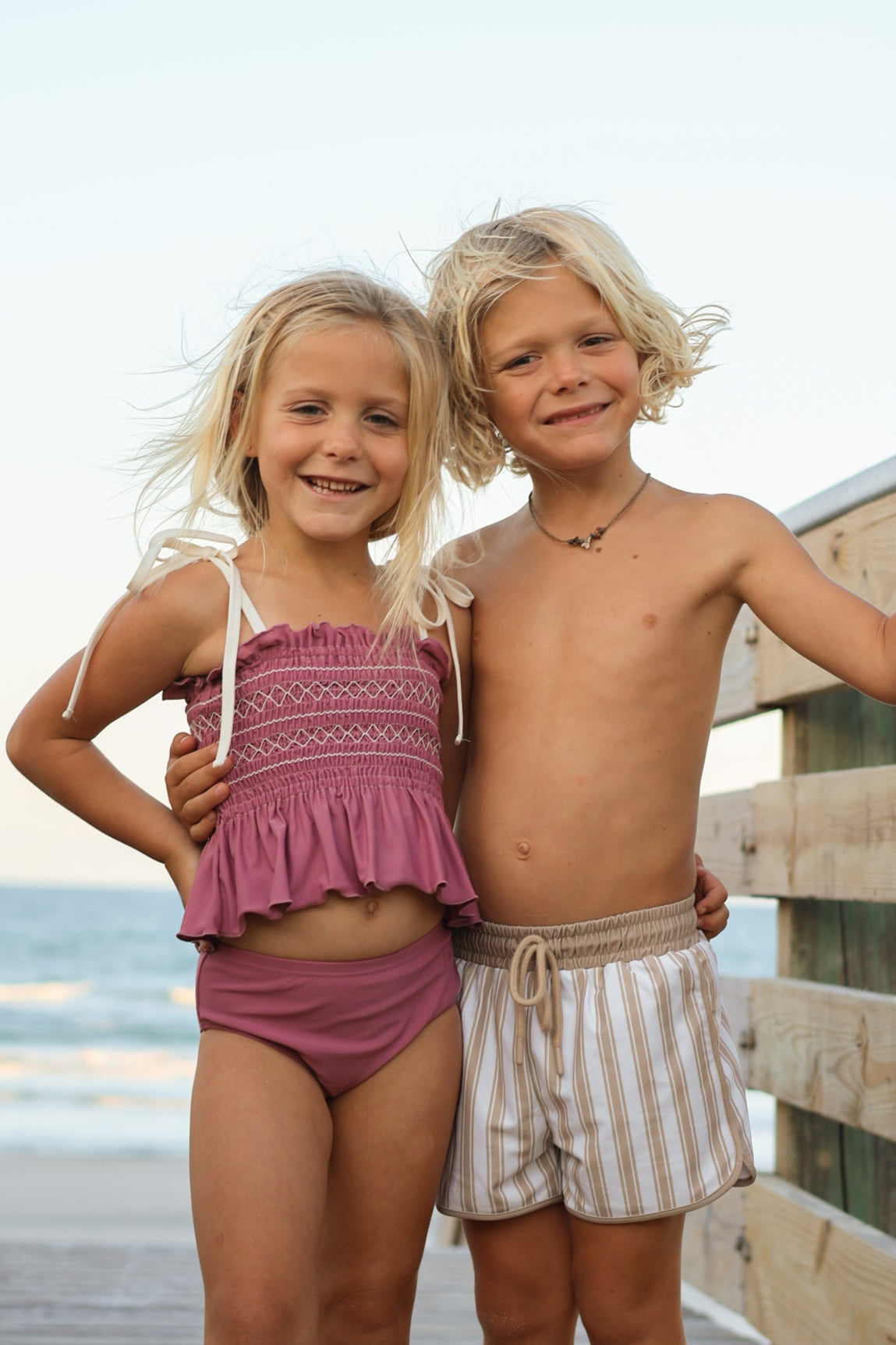 INDIE BLUE SWIM Board Shorts (ash stripe)