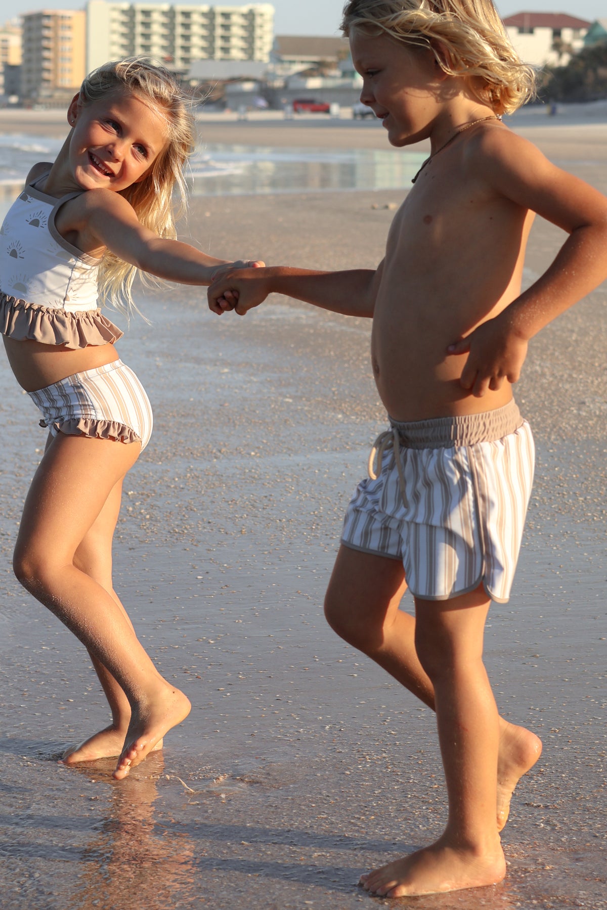 INDIE BLUE SWIM Board Shorts (ash stripe)
