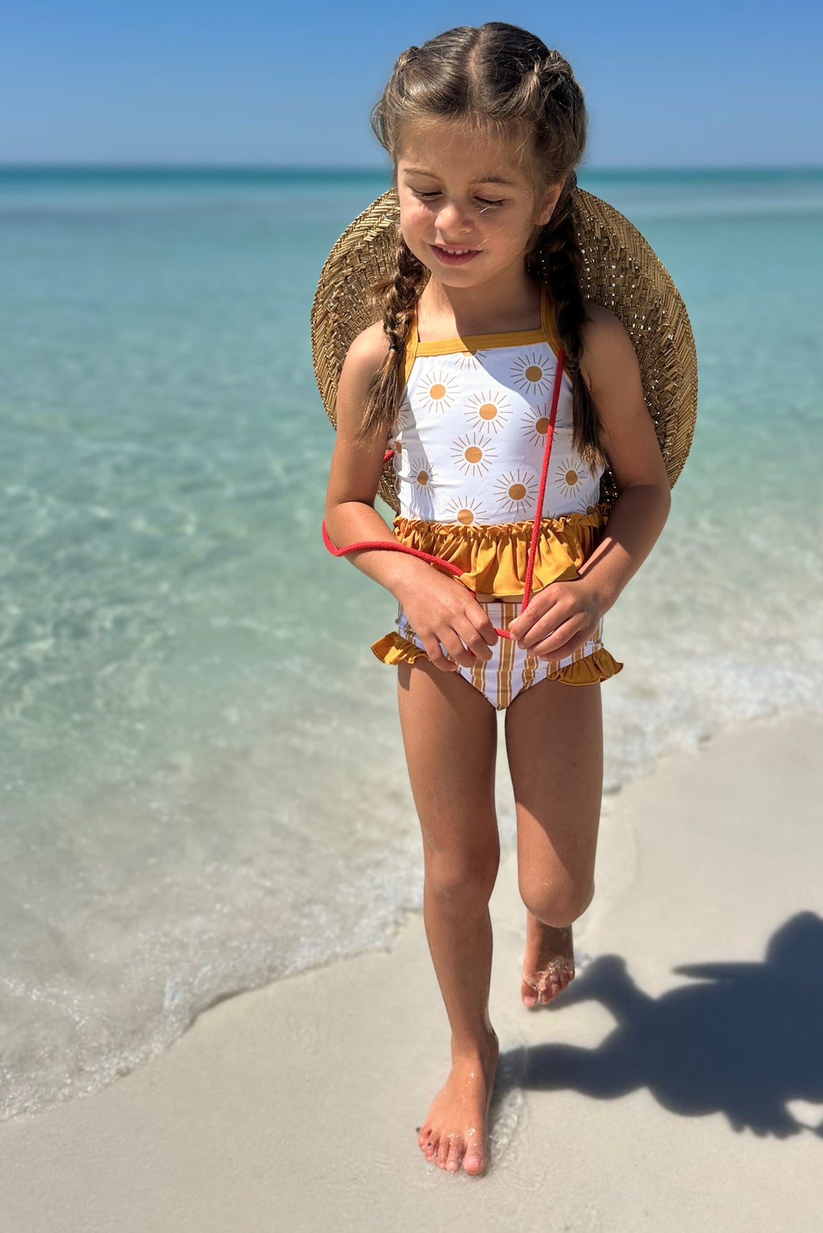 INDIE BLUE SWIM Tankini Set (gold suns)