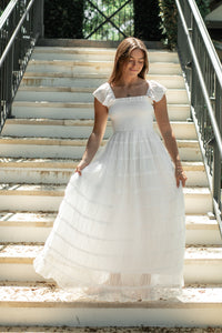 INDIE BLUE Women Women's Marabella Dress (white chiffon)