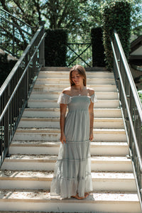 INDIE BLUE Women Women's Marabella Dress (sage swiss dot)