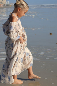 INDIE BLUE Dresses Pippa Maxi (floral blue chiffon)