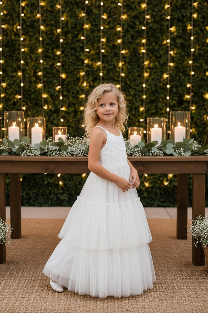 Wendy Embroidered Dress (white tulle) – INDIE BLUE