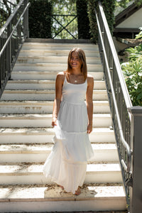 INDIE BLUE Women Women's Wendy Dress (white muslin)