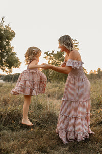 INDIE BLUE Dresses Pia Dress (brown gingham)