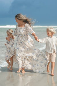 INDIE BLUE Women Women's Pippa Maxi (floral blue chiffon)