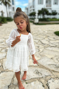 INDIE BLUE Dresses Karina Dress (white chiffon)