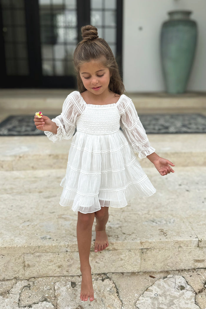 INDIE BLUE Dresses Karina Dress (white chiffon)