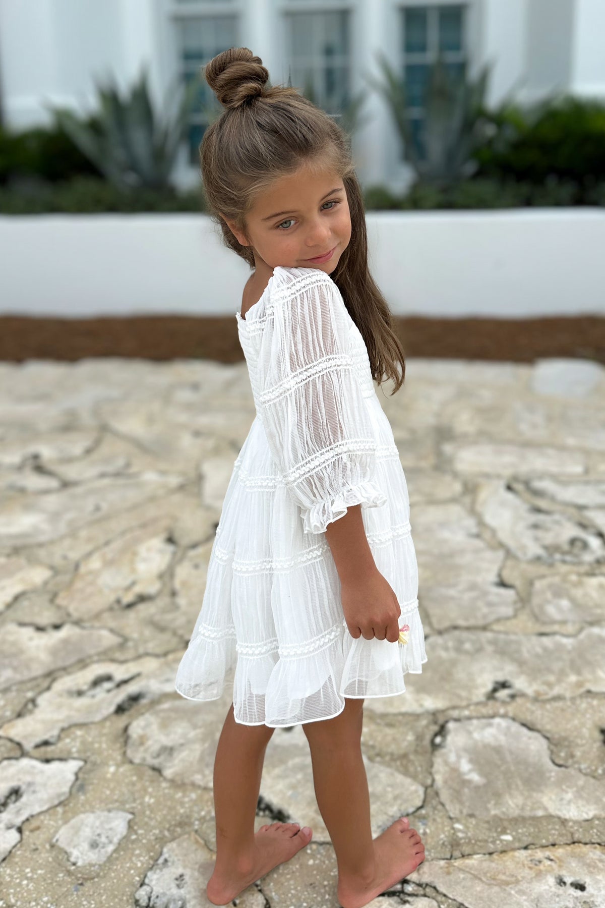 INDIE BLUE Dresses Karina Dress (white chiffon)
