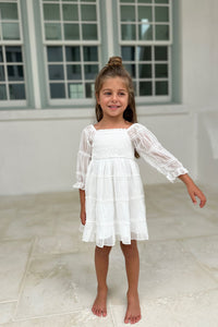 INDIE BLUE Dresses Karina Dress (white chiffon)