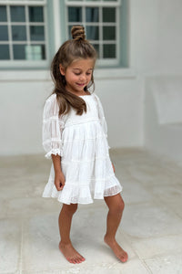INDIE BLUE Dresses Karina Dress (white chiffon)