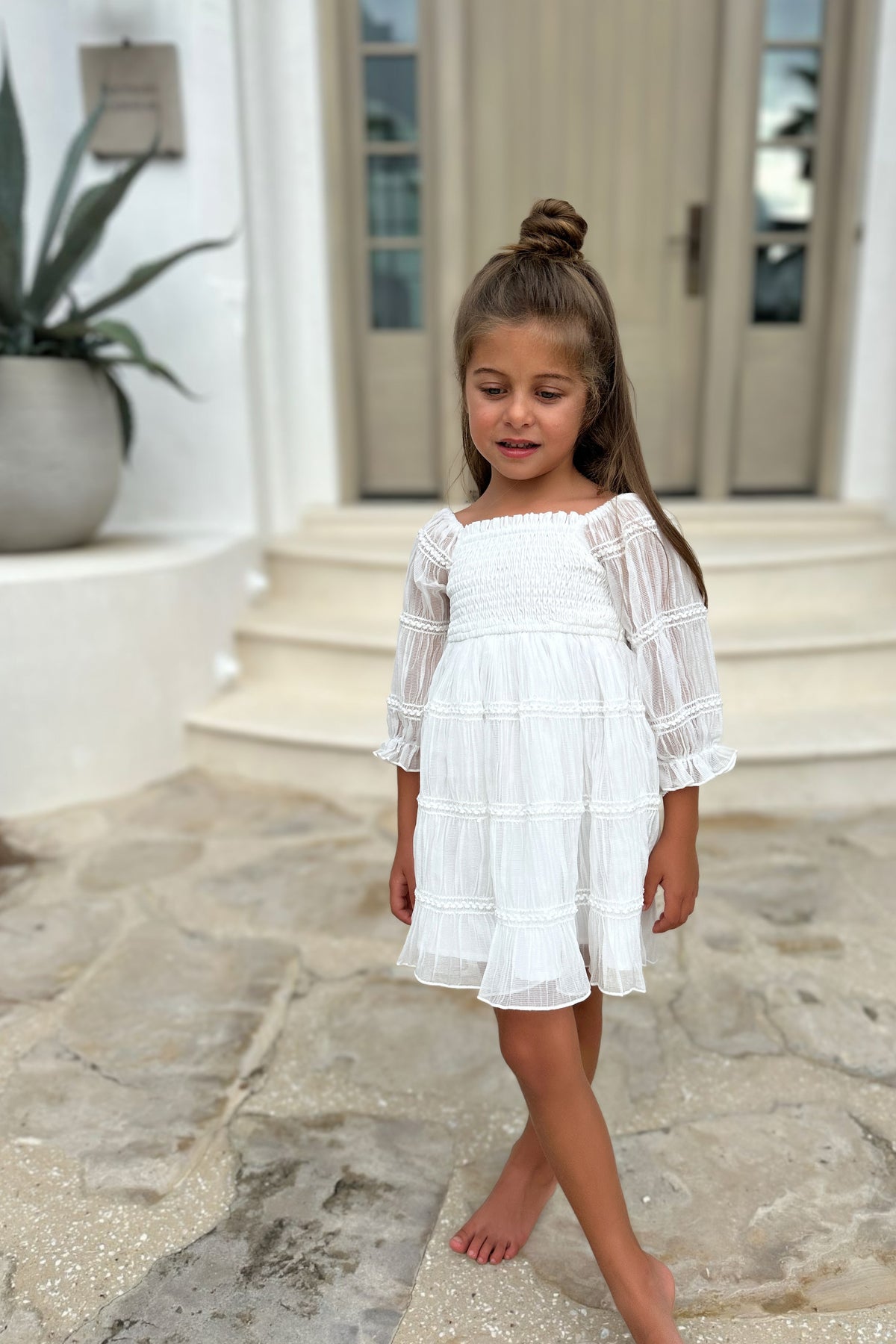 INDIE BLUE Dresses Karina Dress (white chiffon)