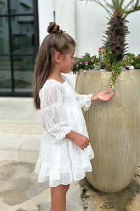 INDIE BLUE Dresses Karina Dress (white chiffon)