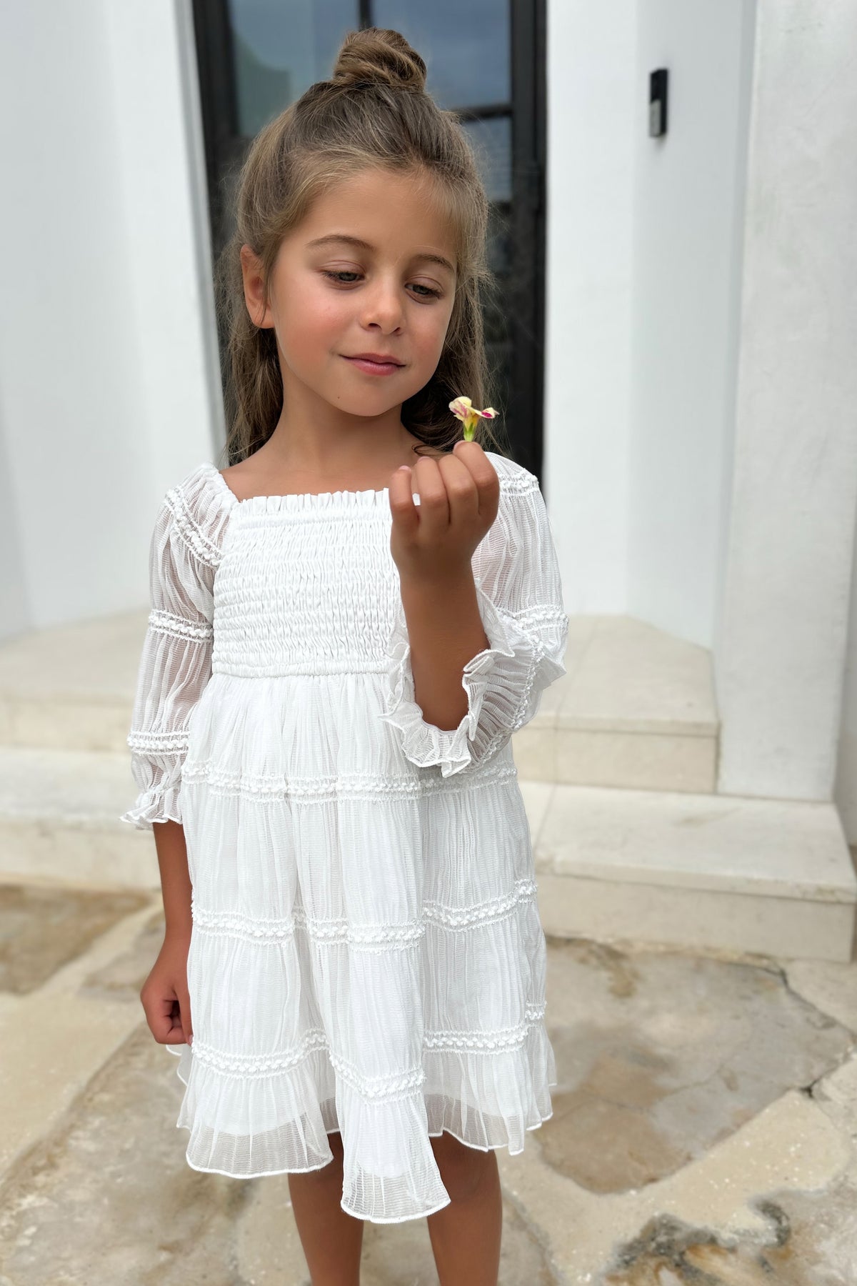INDIE BLUE Dresses Karina Dress (white chiffon)